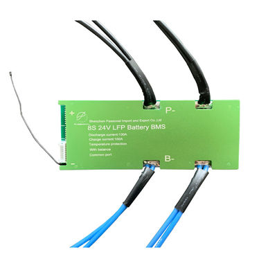 Lítio portuário comum Ion Battery Management do PWB Li Ion Battery BMS 8S 24V 100A