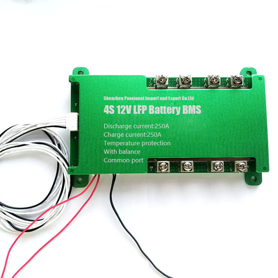 o porto da bateria BMS Screw Type Common de 4s 12v 250a Lifepo4 suporta 40v em série