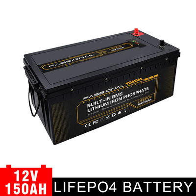 Bloco recarregável da bateria de lítio LiFePO4 da longa vida 12v 150ah para a energia solar do rv