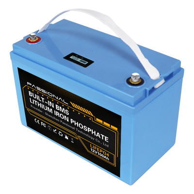 Do bloco recarregável da bateria de lítio de LFP azul impermeável 12v 100ah Lifepo4