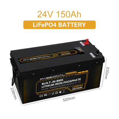 Bloco elétrico 24V 150Ah da bateria do armazenamento de energia LFP do sistema solar da empilhadeira EV com BMS