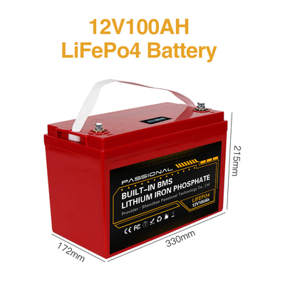 bloco da bateria de lítio de 12V 100Ah LiFePO4 para a bicicleta elétrica do "trotinette" E da empilhadeira EV do armazenamento de energia